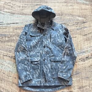 Men's Tavik Interface Gray Blue Hooded Shell Parka Windbreaker Jacket Sz Medium